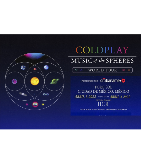 Hasta -20% en CDMX Coldplay Abril 2022. 