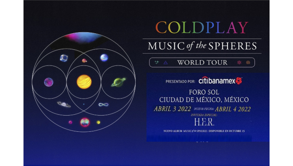 Hasta -20% en CDMX Coldplay Abril 2022. 